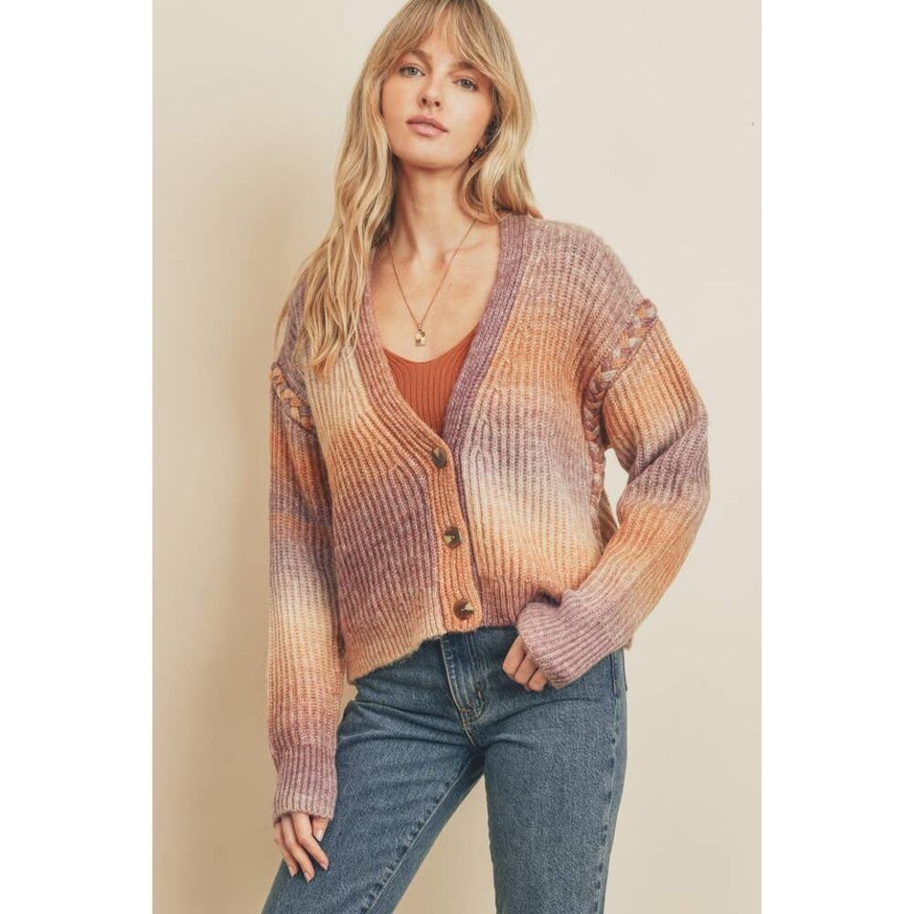 Dress Forum Desert Size Small Ombre Dutch Braid Cropped Cardigan